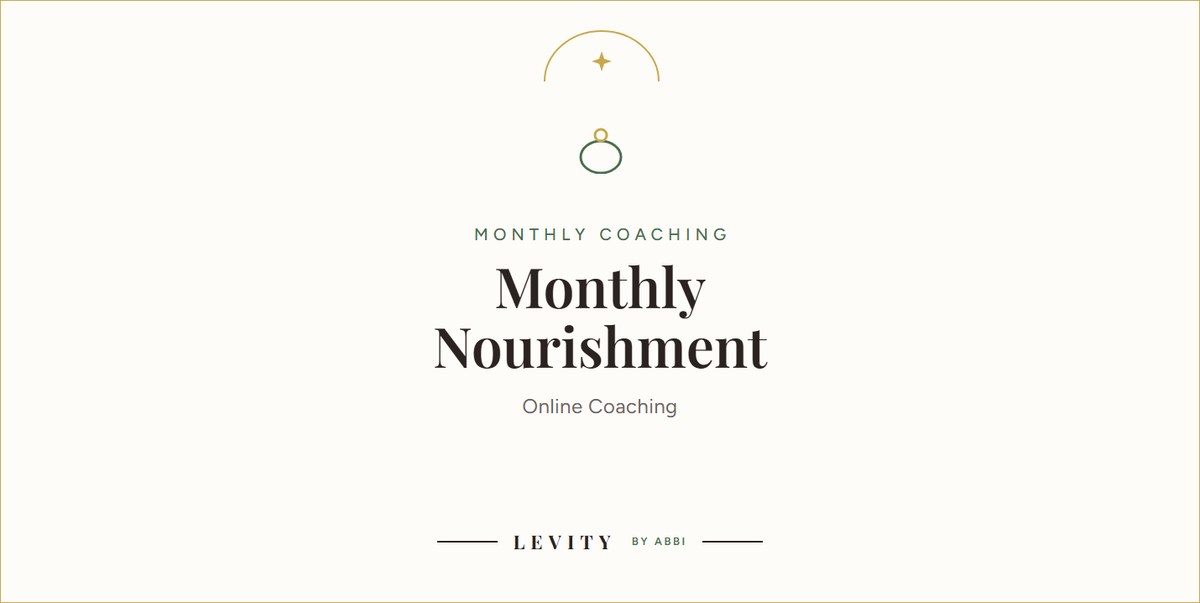 Monthly Nourishment: Online Coaching