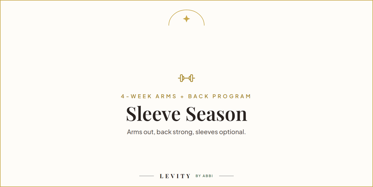 Sleeve Season: 4-week arms and back program
