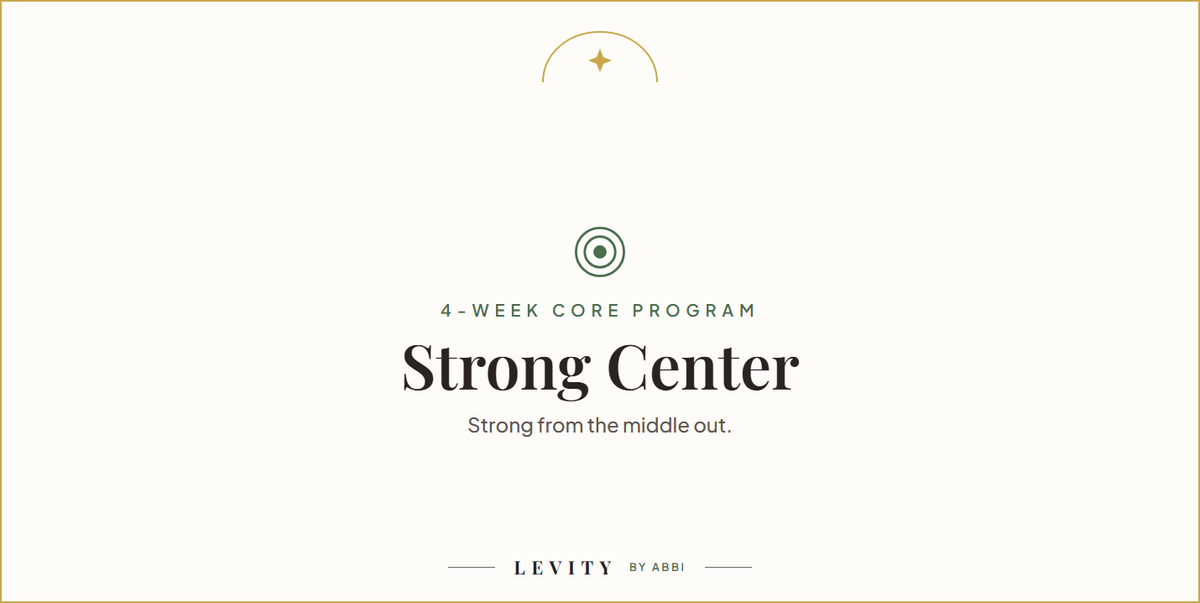 Strong Center: 4-week core program
