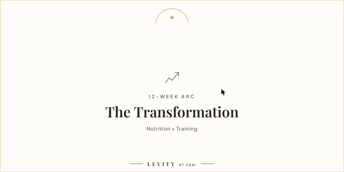 The Transformation: 12-Week Nutrition + Training